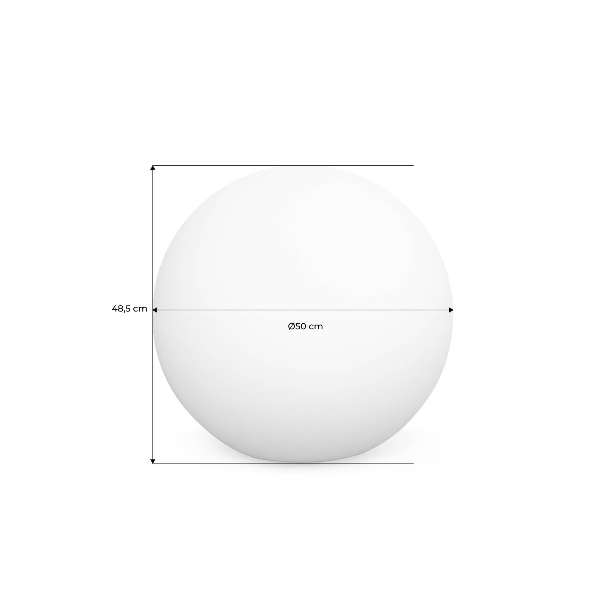 Voir la diapositive 1 : SWEEEK Boule LED – Sphère décorative lumineuse, blanc chaud, commande à distance