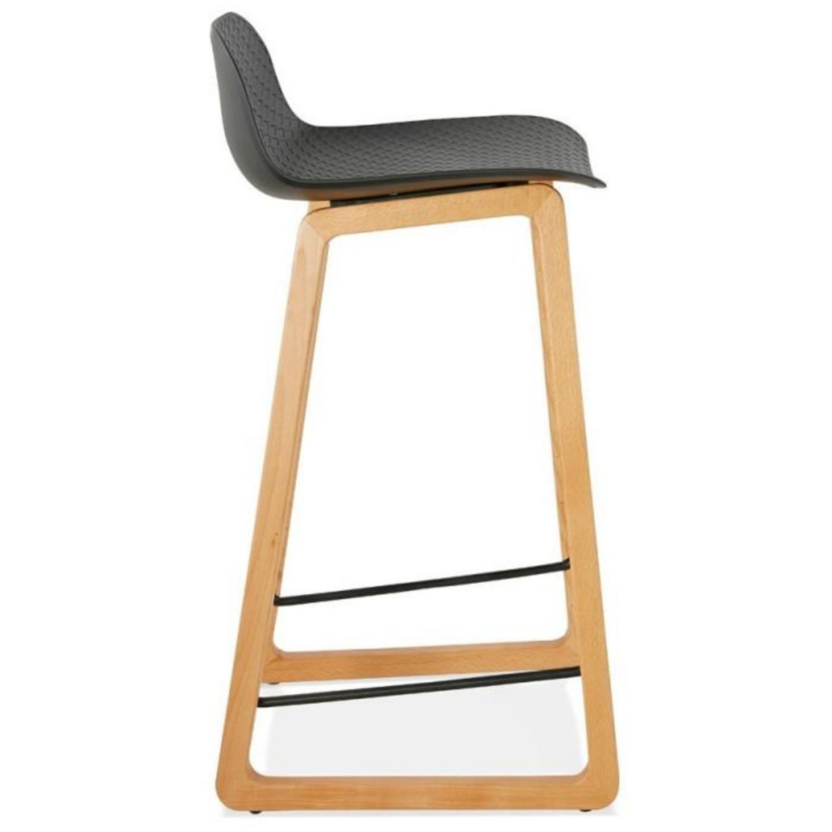 Paris Prix Tabouret de Bar Design  Toki  87cm Noir & Naturel