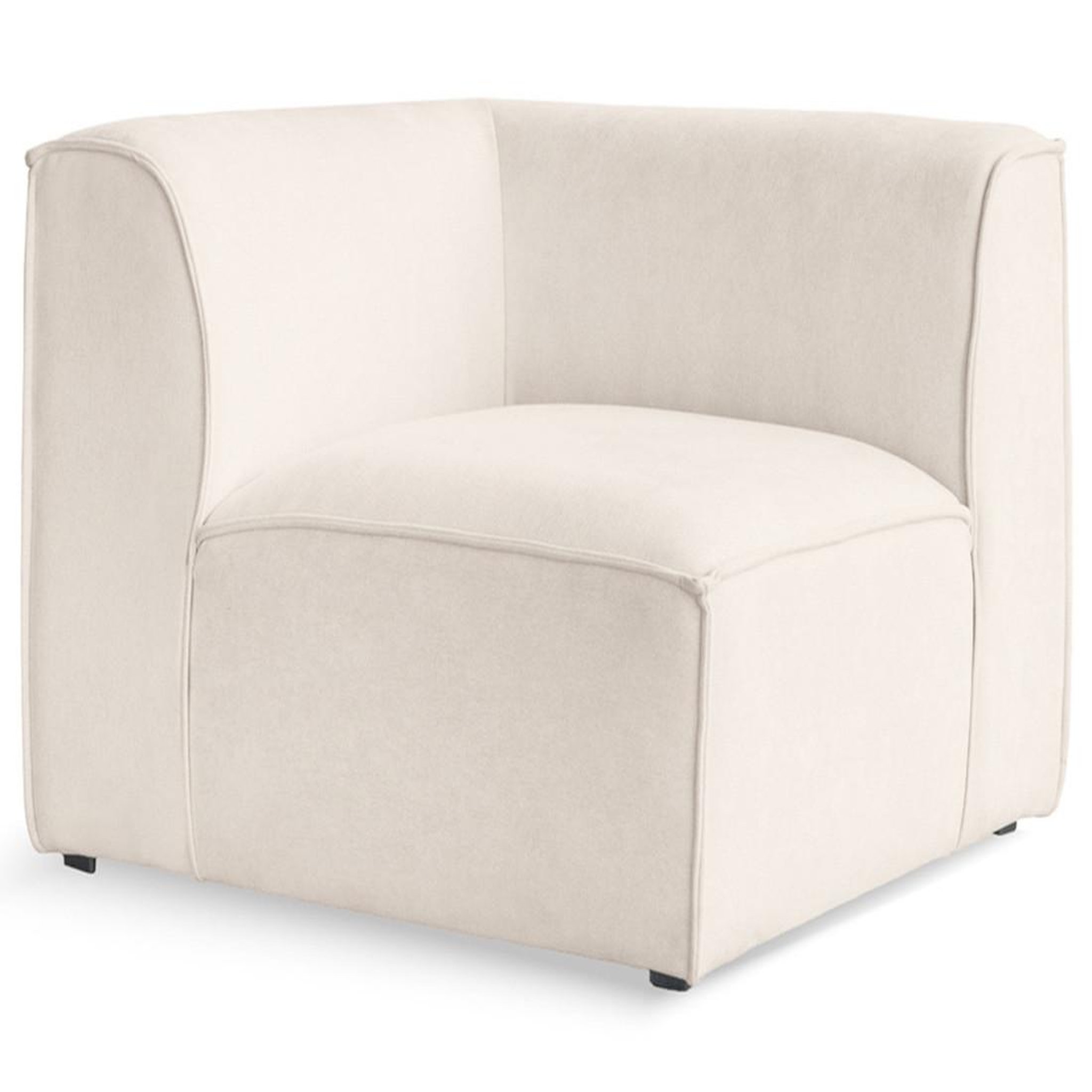 Voir la diapositive 1 : BEST MOBILIER Felix - module d'assise d'angle réversible en tissu texturé