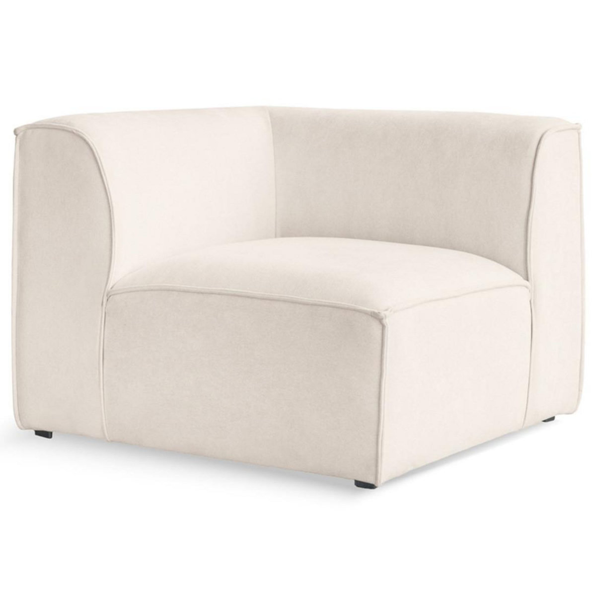 BEST MOBILIER Felix - module d'assise d'angle réversible en tissu texturé