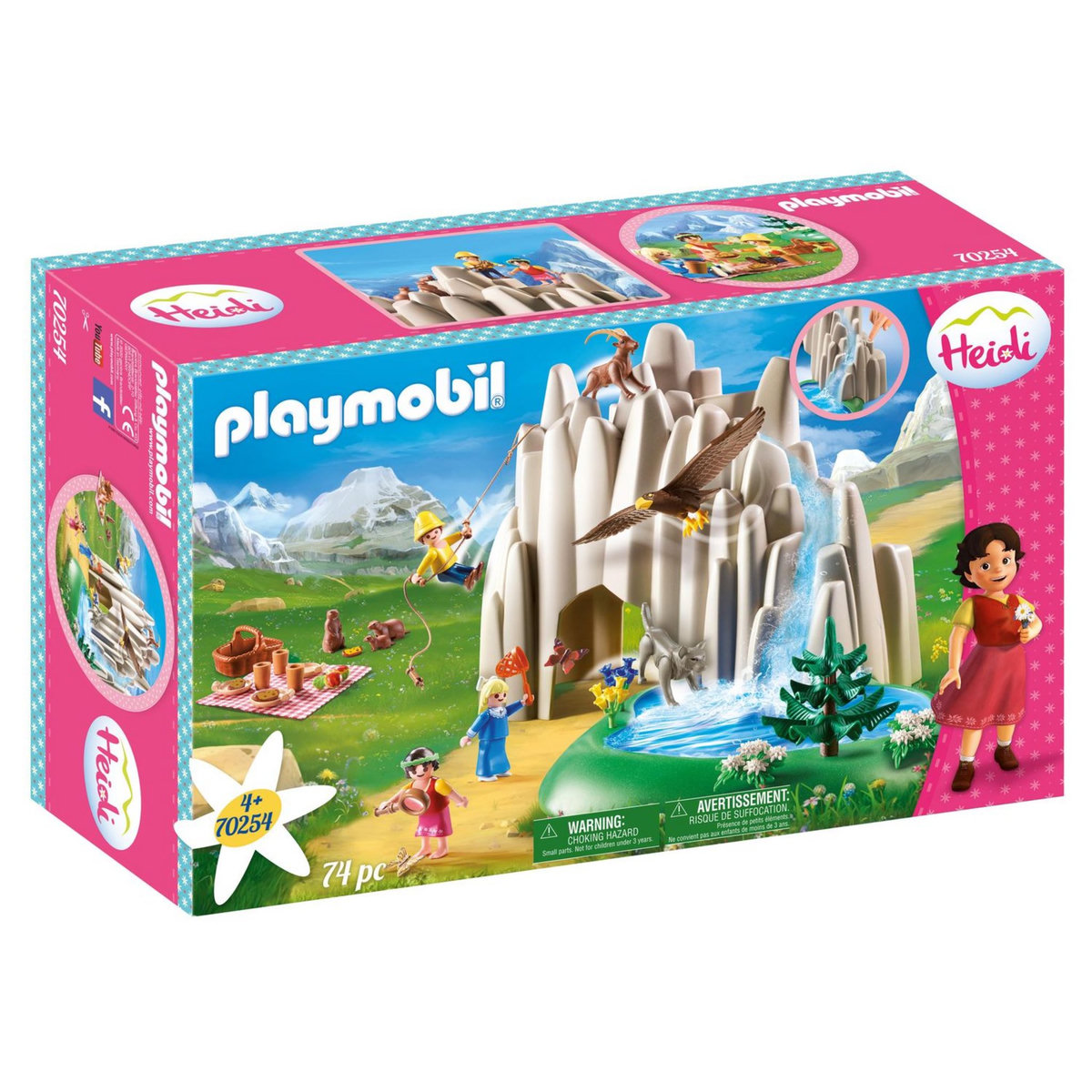 PLAYMOBIL Heidi 70254 - Heidi, Peter et Clara au lac de cristal