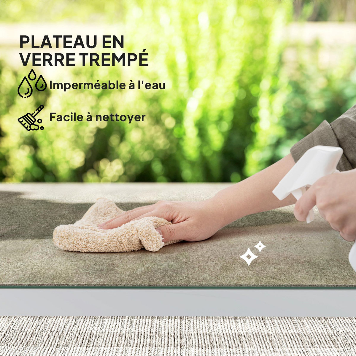 OUTSUNNY Salon de jardin design relax 2 personnes 3 pièces avec coussins déhoussables gris