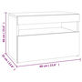 Voir la diapositive 6 : VIDAXL Meuble TV avec lumieres LED gris beton 60x35x40 cm