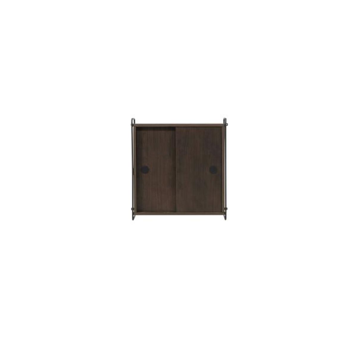 Paris Prix Étagère Murale 2 Portes  Paris  68cm Marron Foncé