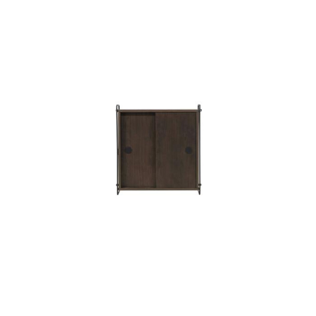 Paris Prix Étagère Murale 2 Portes  Paris  68cm Marron Foncé