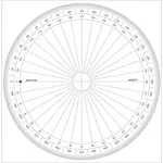 Graphoplex Rapporteur cercle entier degrés Ø 25 cm