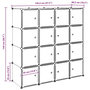 Voir la diapositive 6 : VIDAXL Cubes de rangement 16 pcs avec tiges de suspension PP