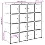 Voir la diapositive 6 : VIDAXL Cubes de rangement 16 pcs avec tiges de suspension PP