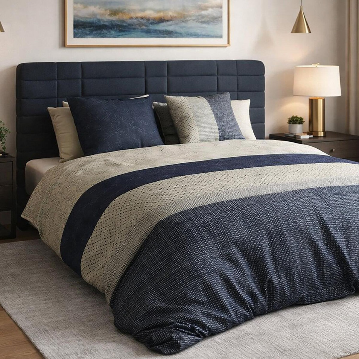 ATELIER DU COTON Parure Housse De Couette 100% Coton 57fils Crepuscule