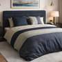Voir la diapositive 2 : ATELIER DU COTON Parure Housse De Couette 100% Coton 57fils Crepuscule