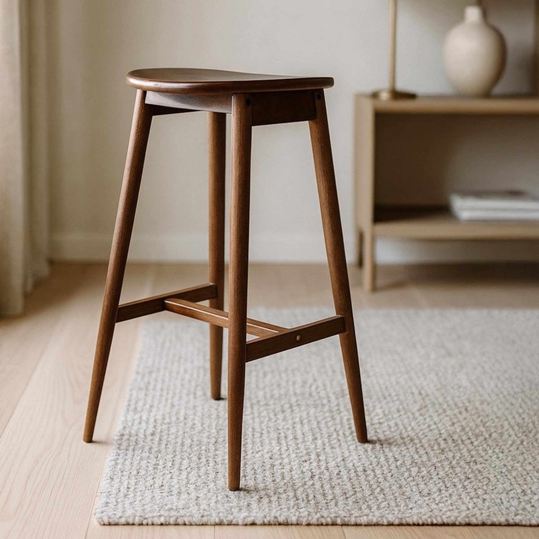 Voir la diapositive 4 : Paris Prix Tabouret de bar en bois  orust  77cm moka