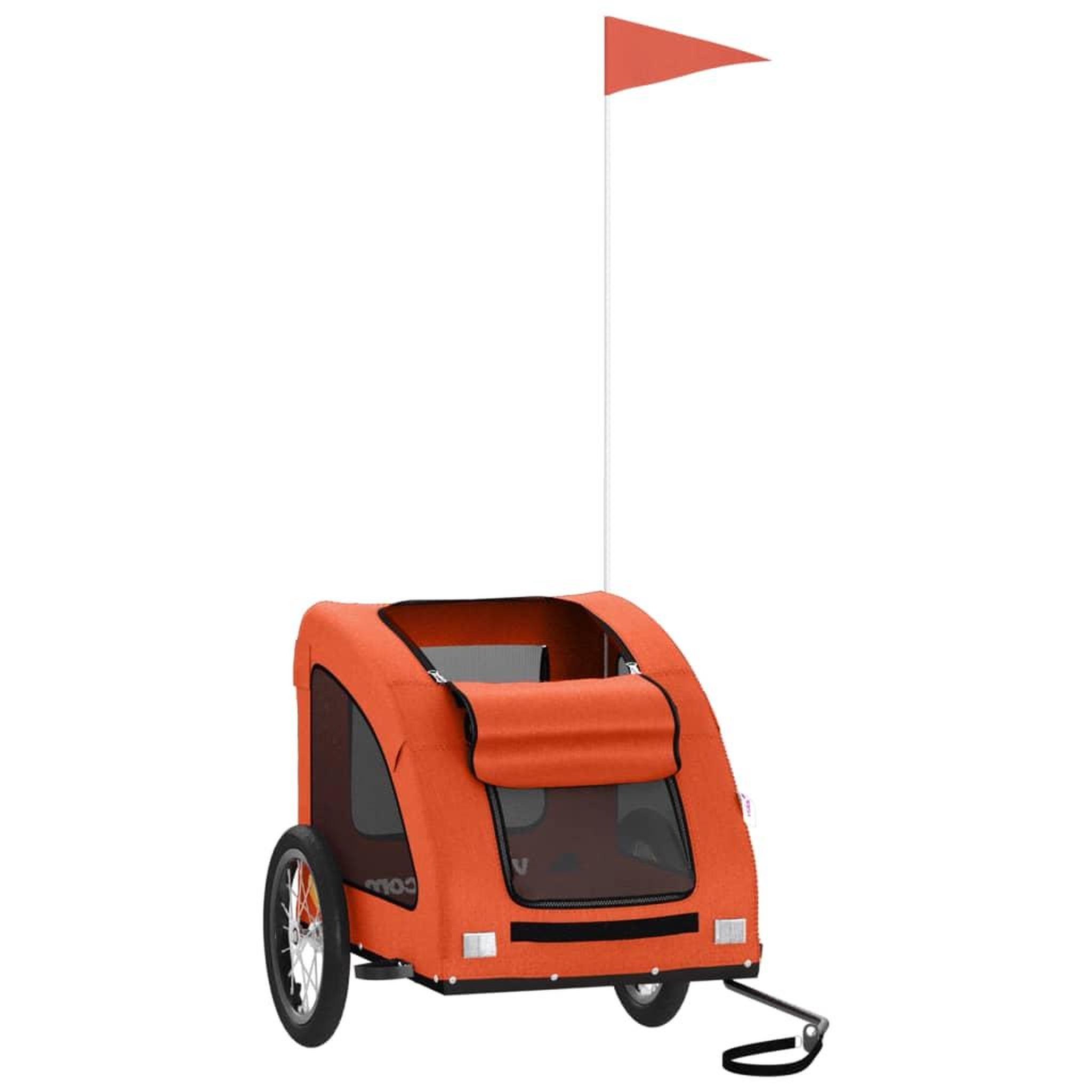 Voir la diapositive 3 : VIDAXL Remorque de velo pour animaux de compagnie orange