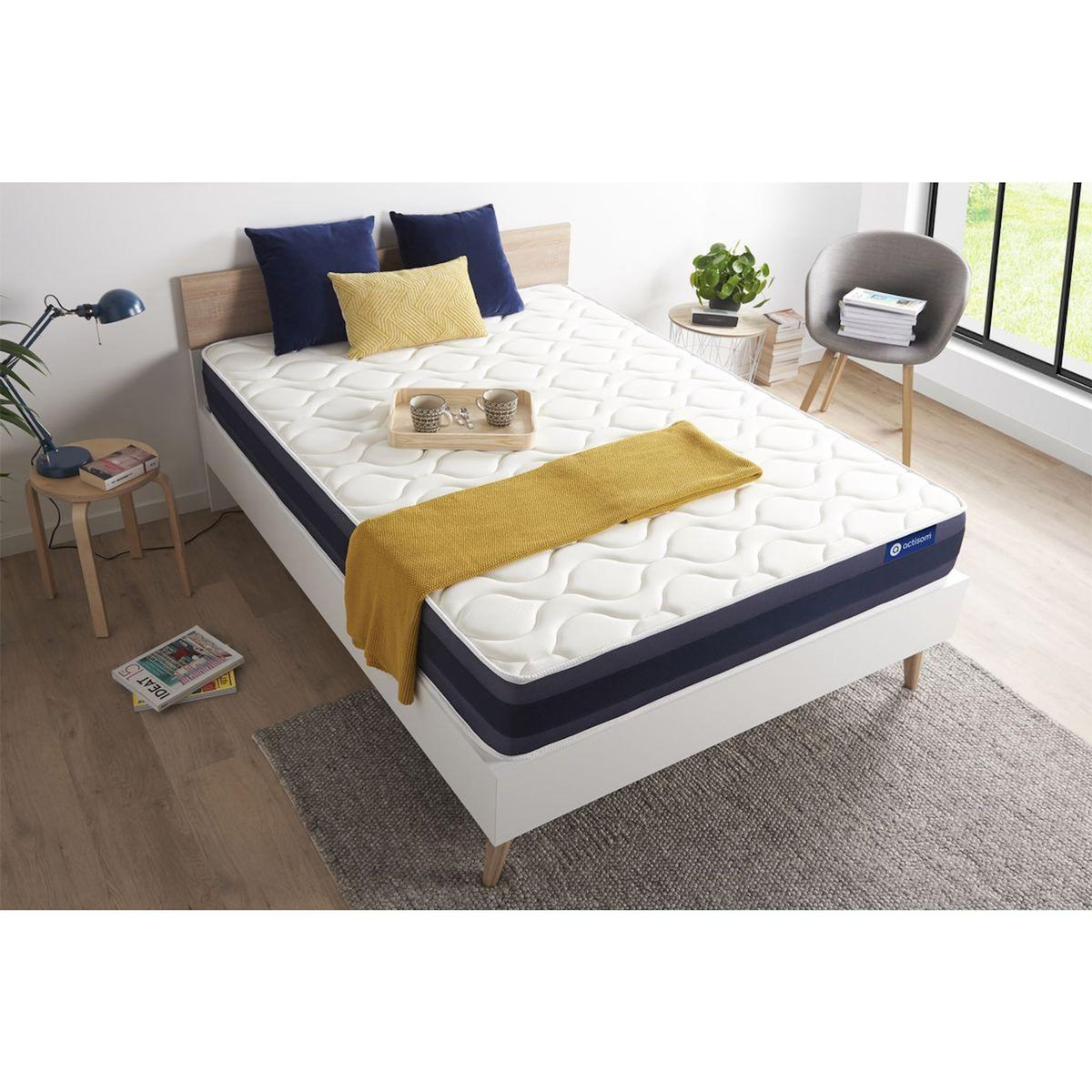 ACTISOM Matelas Latex+Mémoire de forme ACTILATEX MORPHO 160x200 Maxi épaisseur 5zones de confort