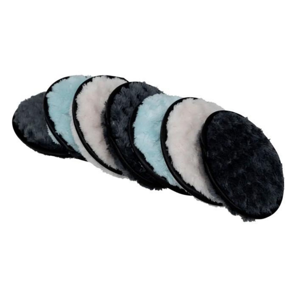 FIVE Lot de 7 Cotons Lavables  Microfibre  9cm Multicolore