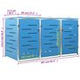 Voir la diapositive 6 : VIDAXL Abri pour trois poubelles 207x77,5x112,5 cm Inox
