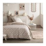 Today Parure de lit - TODAY Crazy - Imprimé Graphique - 2 personnes - 220 x 240 cm - Beige