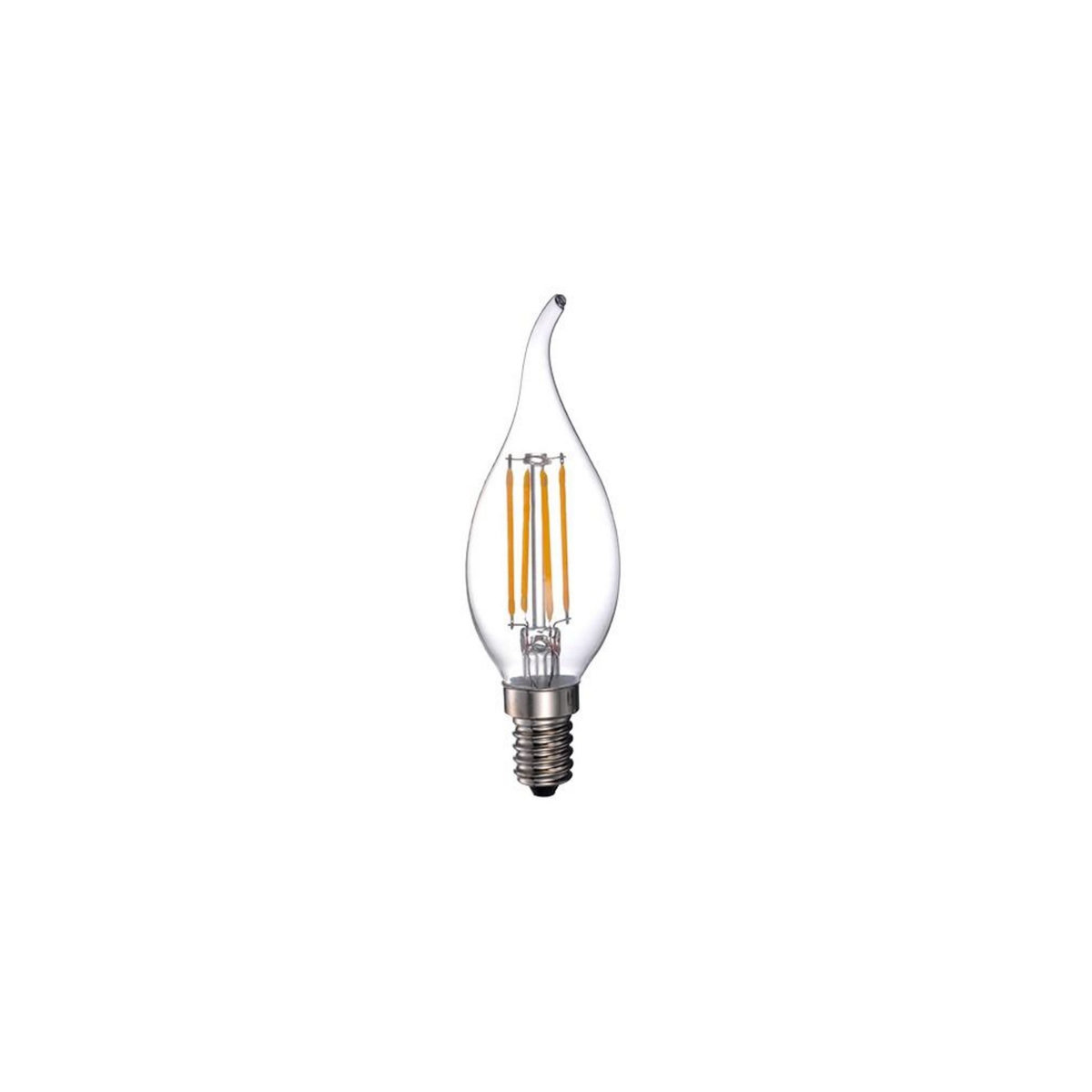 FOX LIGHT Ampoule LED-S19 Filament Flamme claire CA35 - E14 - 5W - 2 700K - 400Lm