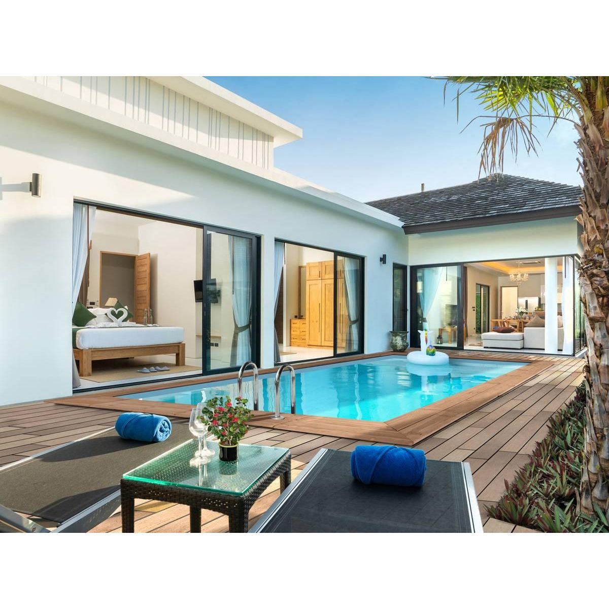 Habitat et Jardin Piscine bois rectangle   Aruba 120   - 5.00 x 3.00 x 1.24 m