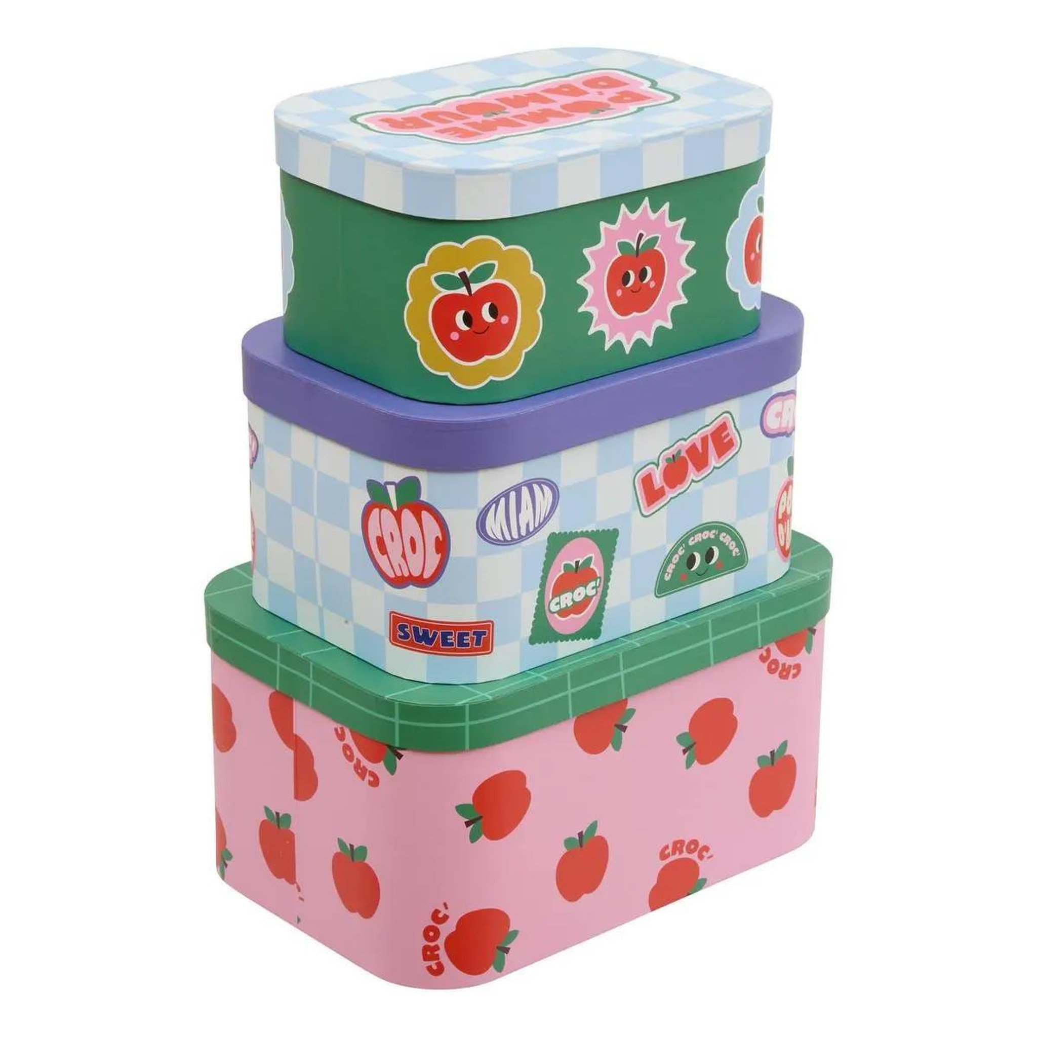 Atmosphera Kids Lot de 3 boîtes de rangement  chachapop  36cm multicolore