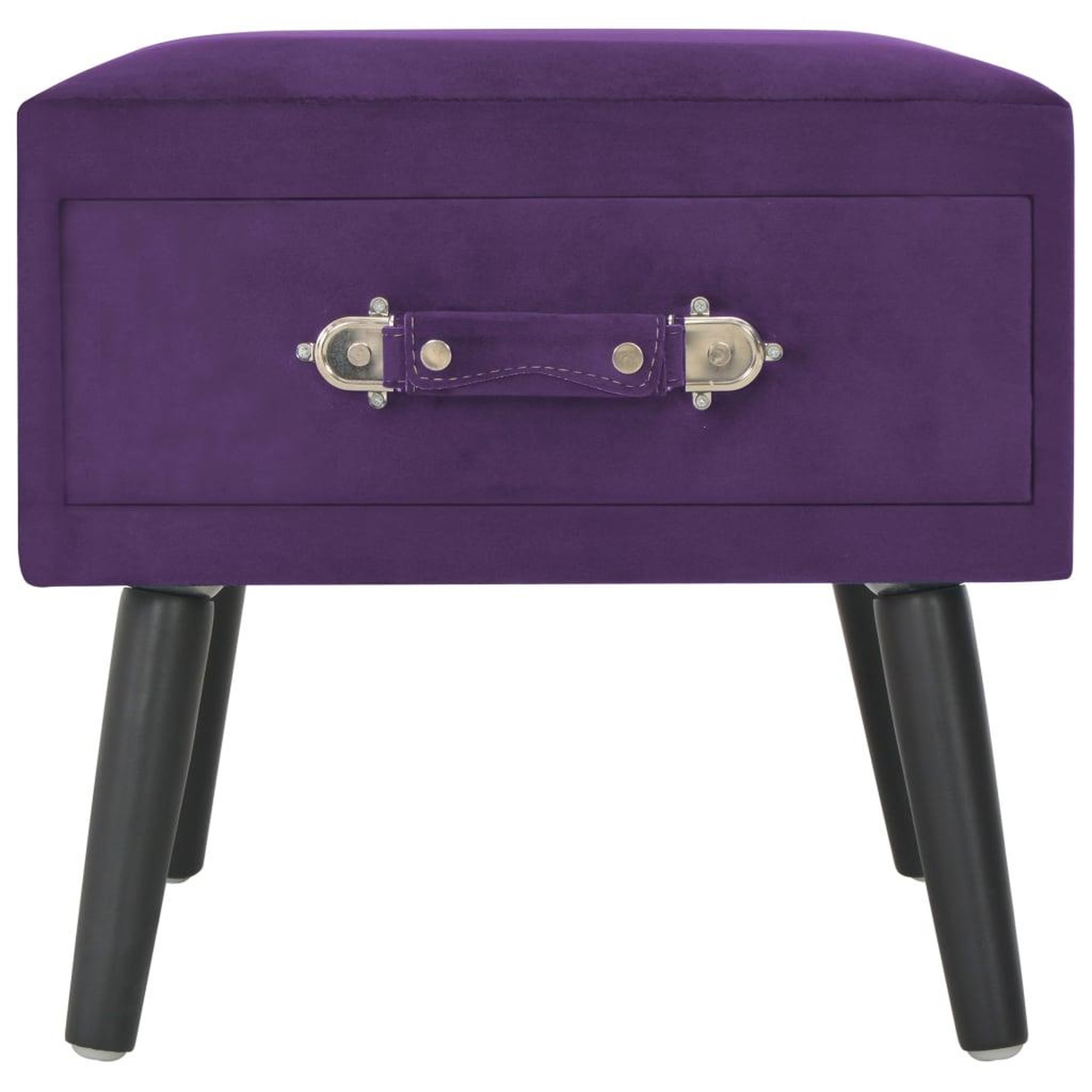 Voir la diapositive 4 : VIDAXL Table de chevet Violet fonce 40x35x40 cm Velours