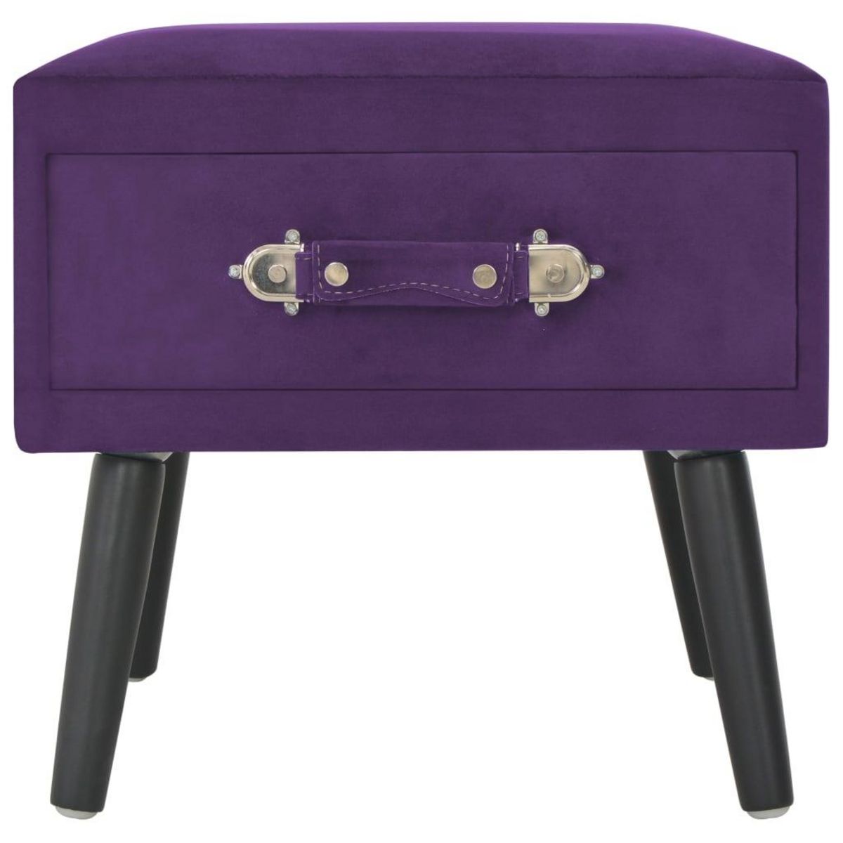 VIDAXL Table de chevet Violet fonce 40x35x40 cm Velours