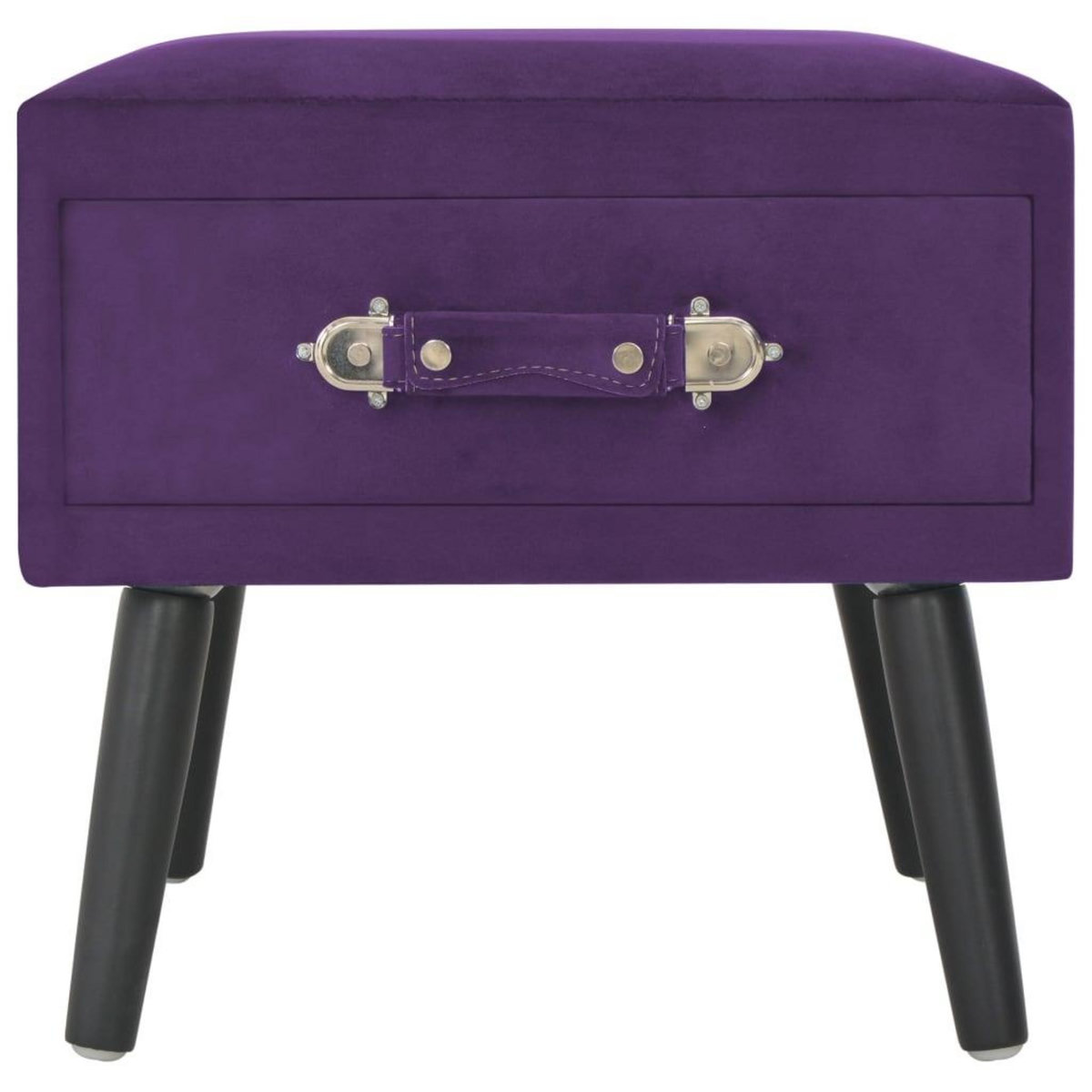 VIDAXL Table de chevet Violet fonce 40x35x40 cm Velours