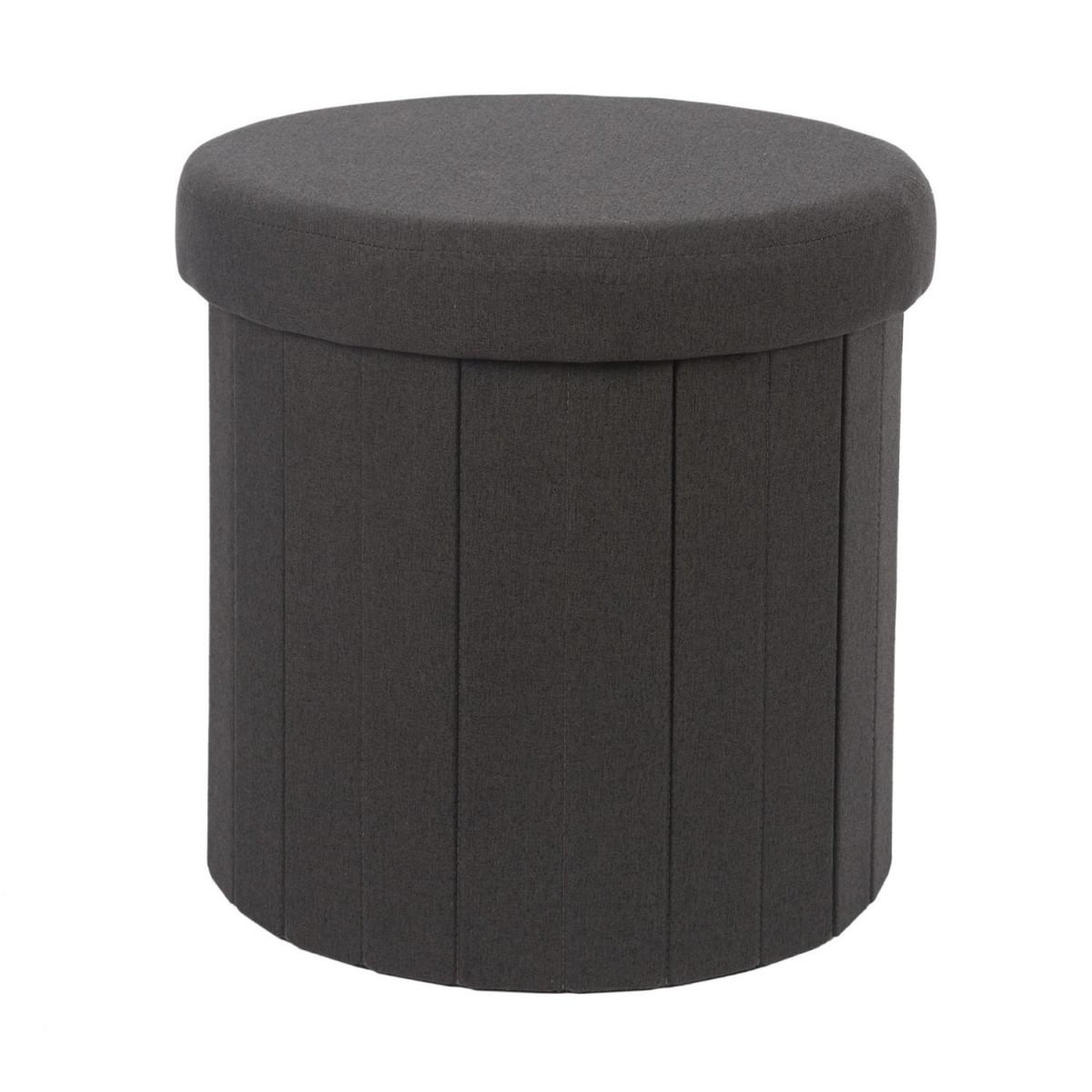 Voir la diapositive 2 : The Home Deco Factory Pouf coffre pliable  pills  38cm noir
