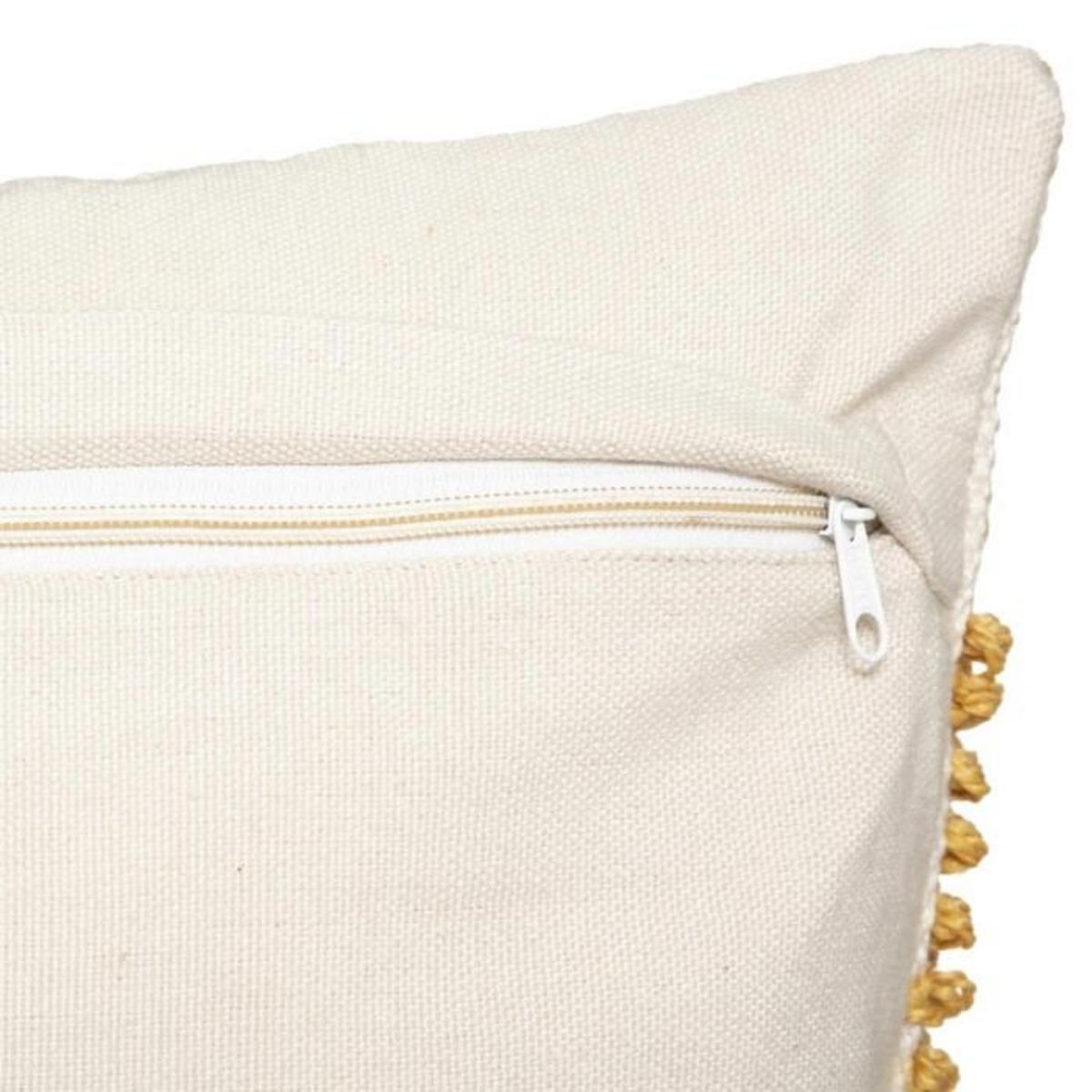 ATMOSPHERA Coussin Déco à Pompons  Row  45x45cm Ocre