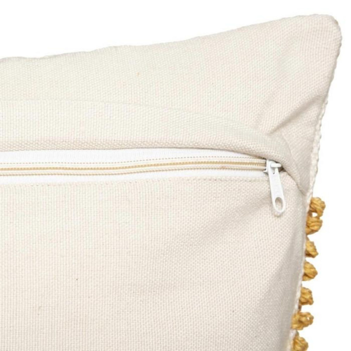 ATMOSPHERA Coussin Déco à Pompons  Row  45x45cm Ocre
