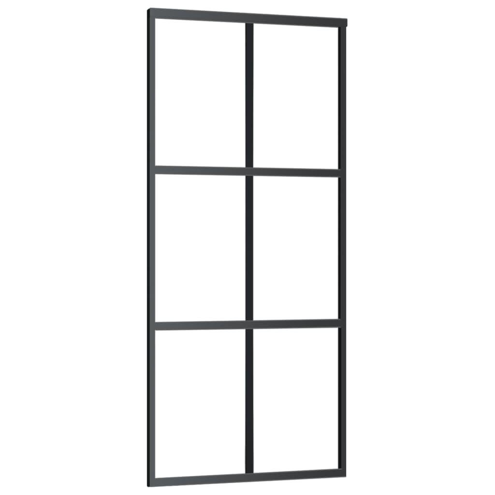 Voir la diapositive 3 : VIDAXL Porte coulissante et quincaillerie Verre et Aluminium 90x205 cm