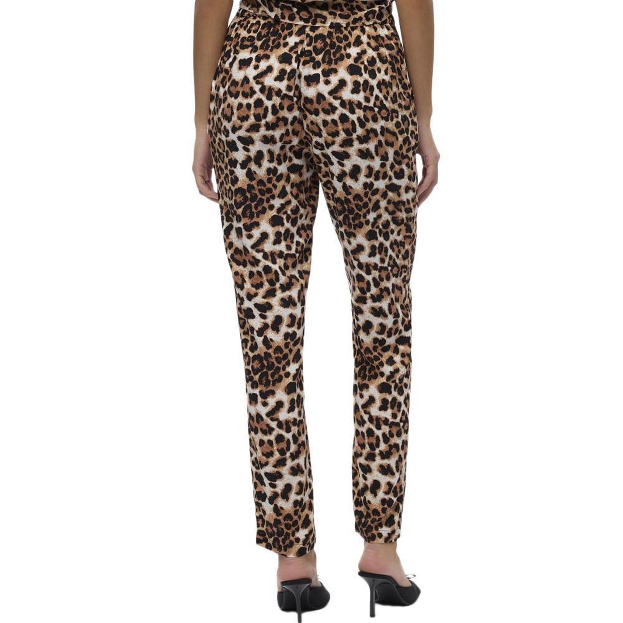 Voir la diapositive 2 : Vero Moda Pantalon fluide Léopard Noir/Beige Femme Vero Moda Easy Joy