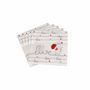 Voir la diapositive 2 : Paris Prix Lot de 20 Serviettes en Papier  We Love  25x25cm Blanc