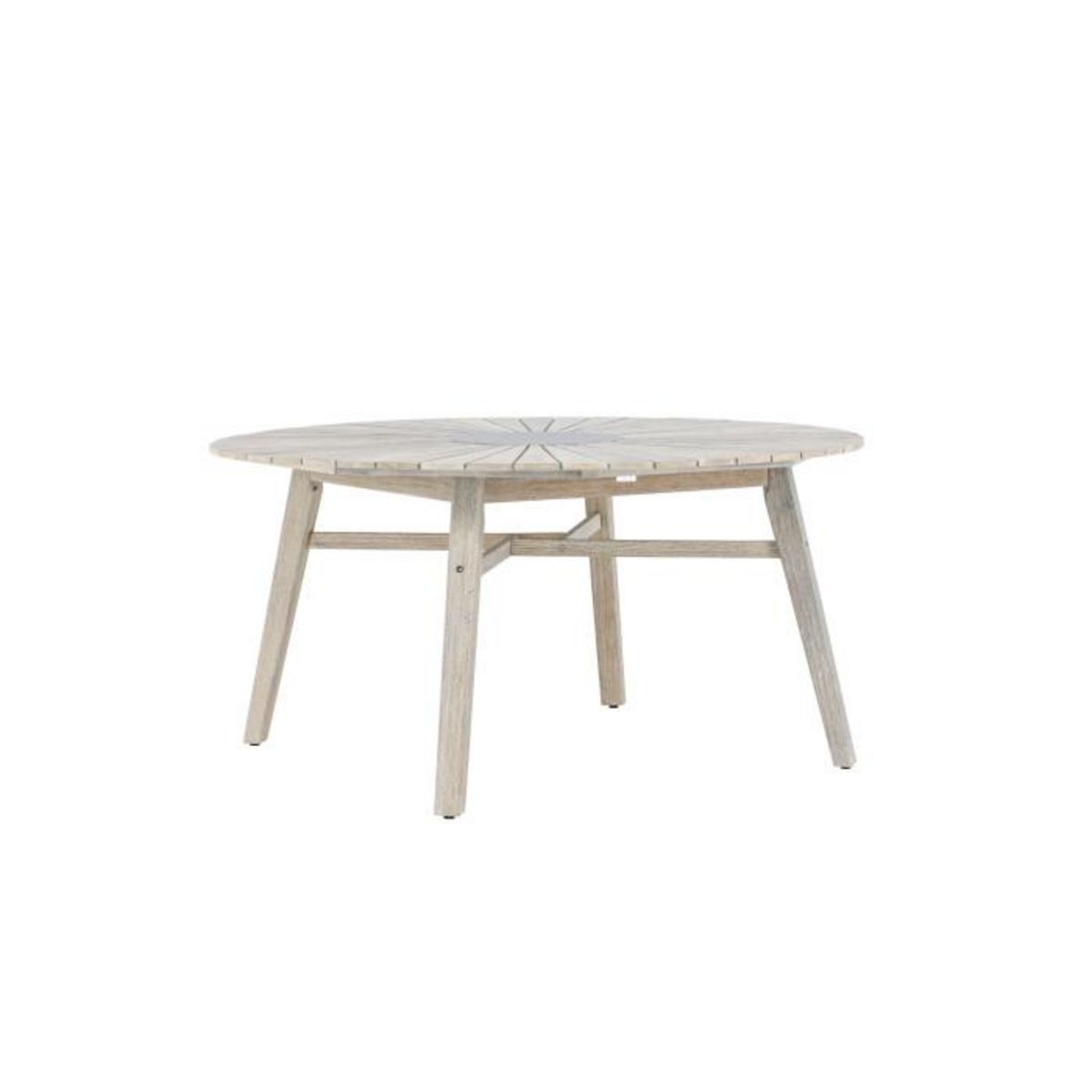 Paris Prix Table de Jardin Ronde en Bois  Rives  150cm Gris Clair
