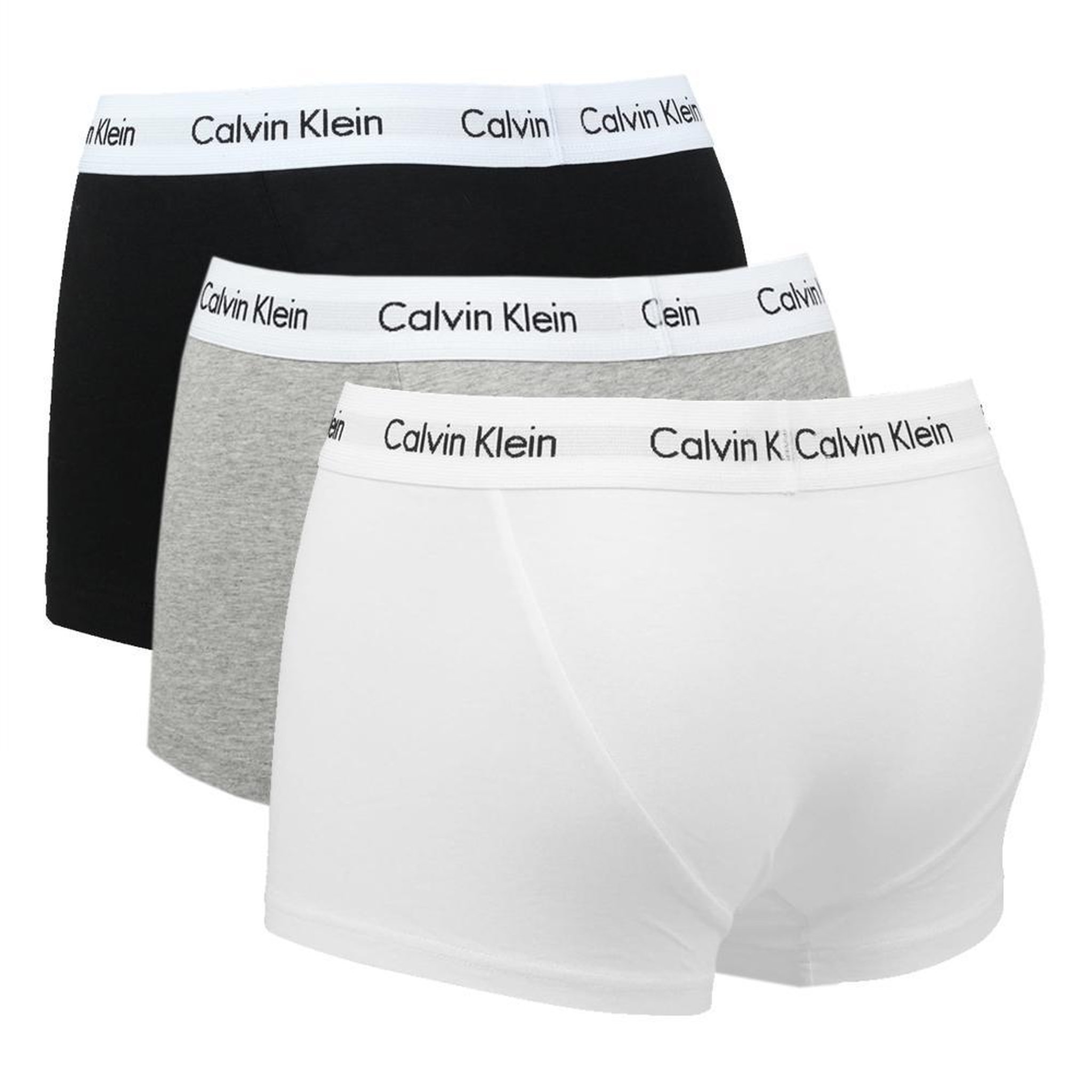 Voir la diapositive 2 : CALVIN KLEIN JEANS x3 Boxers Noir/Gris/Blanc Homme Calvin Klein Rise