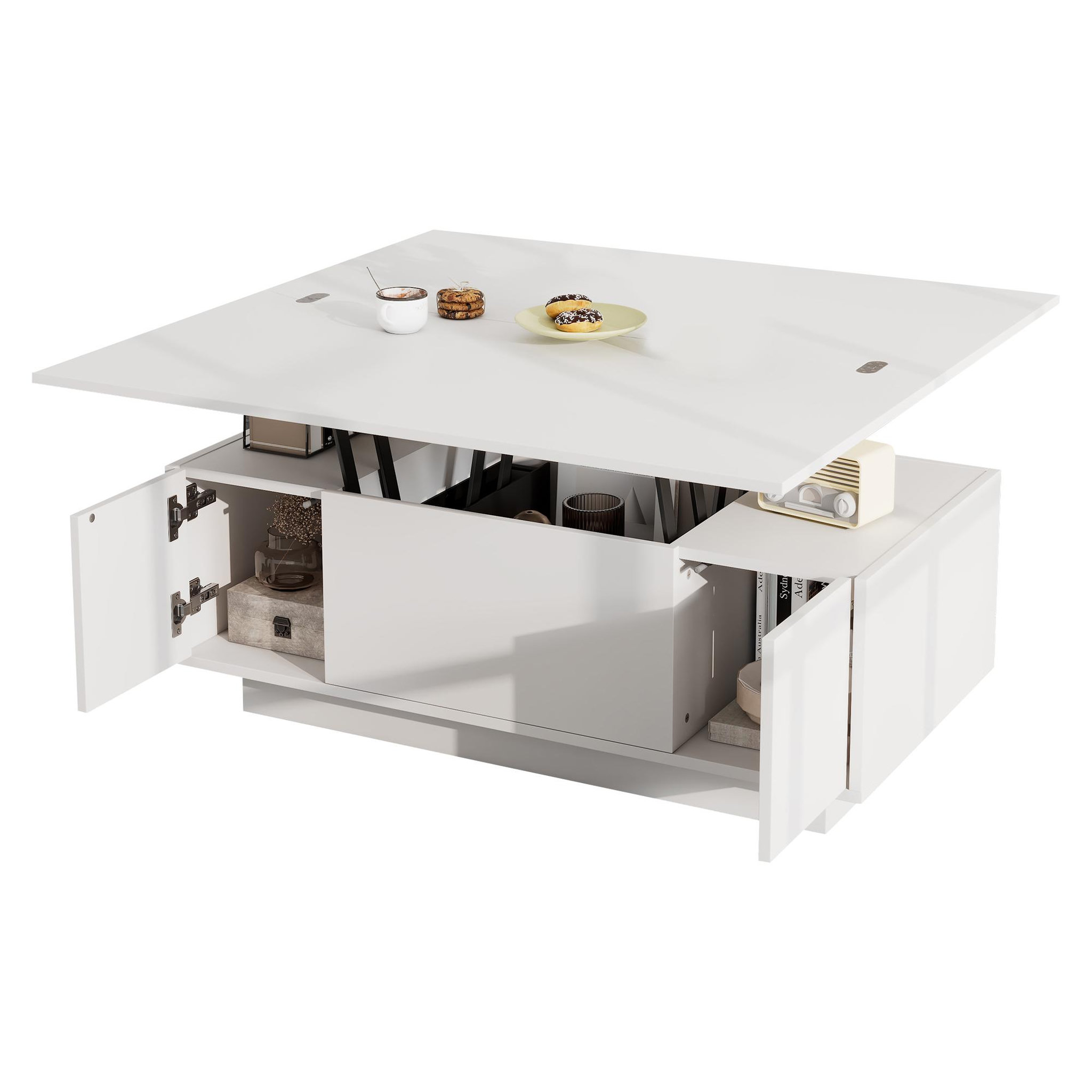 MERAX Table basse. Coloris disponibles : Marron, Blanc