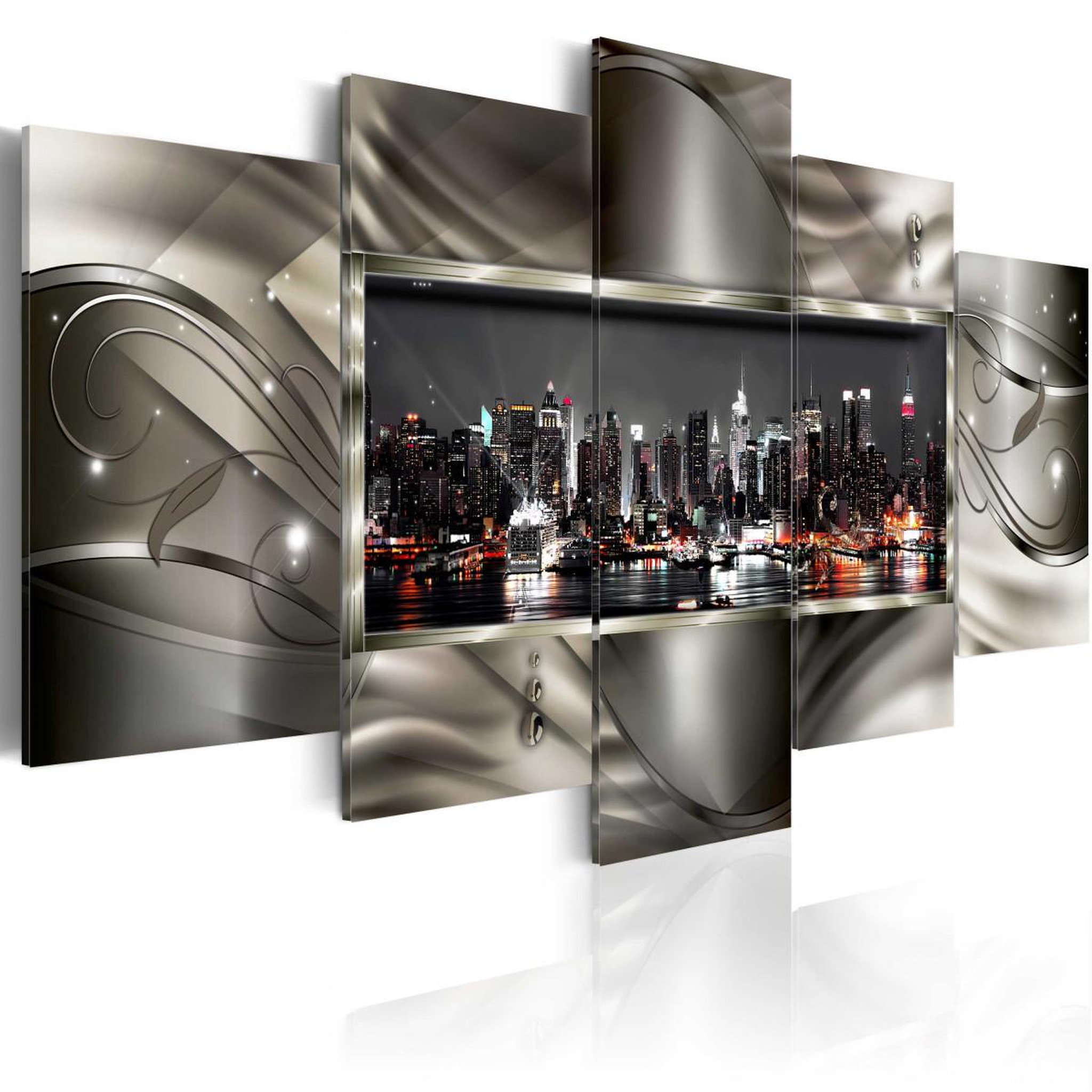 Paris Prix Tableau imprimé  night in new york ii. Coloris disponibles : Multicolore