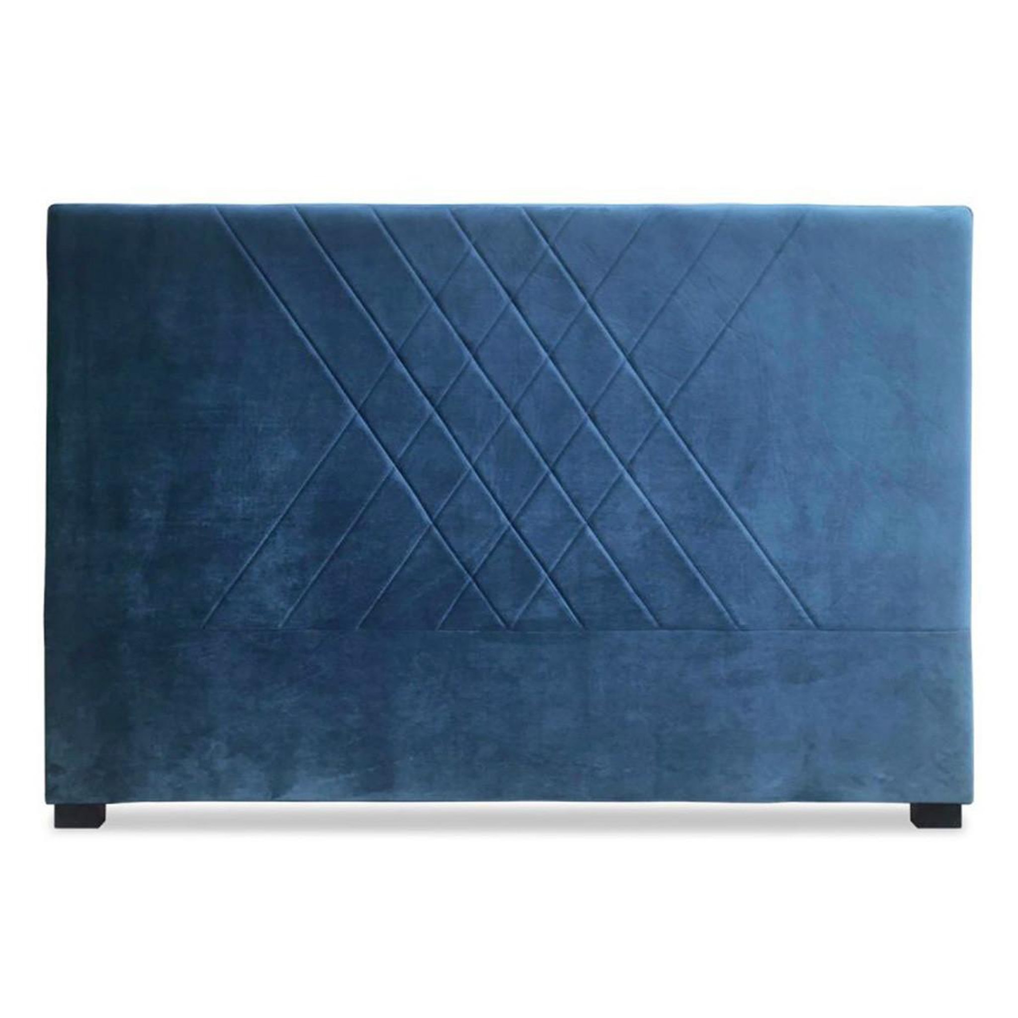 Paris Prix Tête de lit en velours  jones  160cm bleu