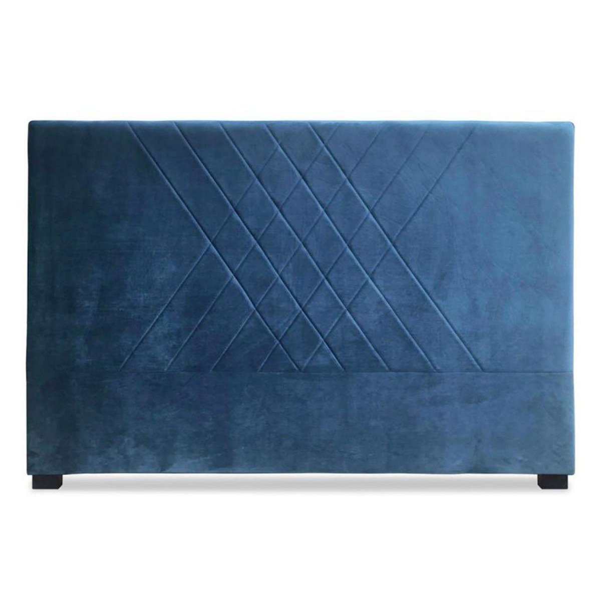 Paris Prix Tête de Lit en Velours  Jones  160cm Bleu