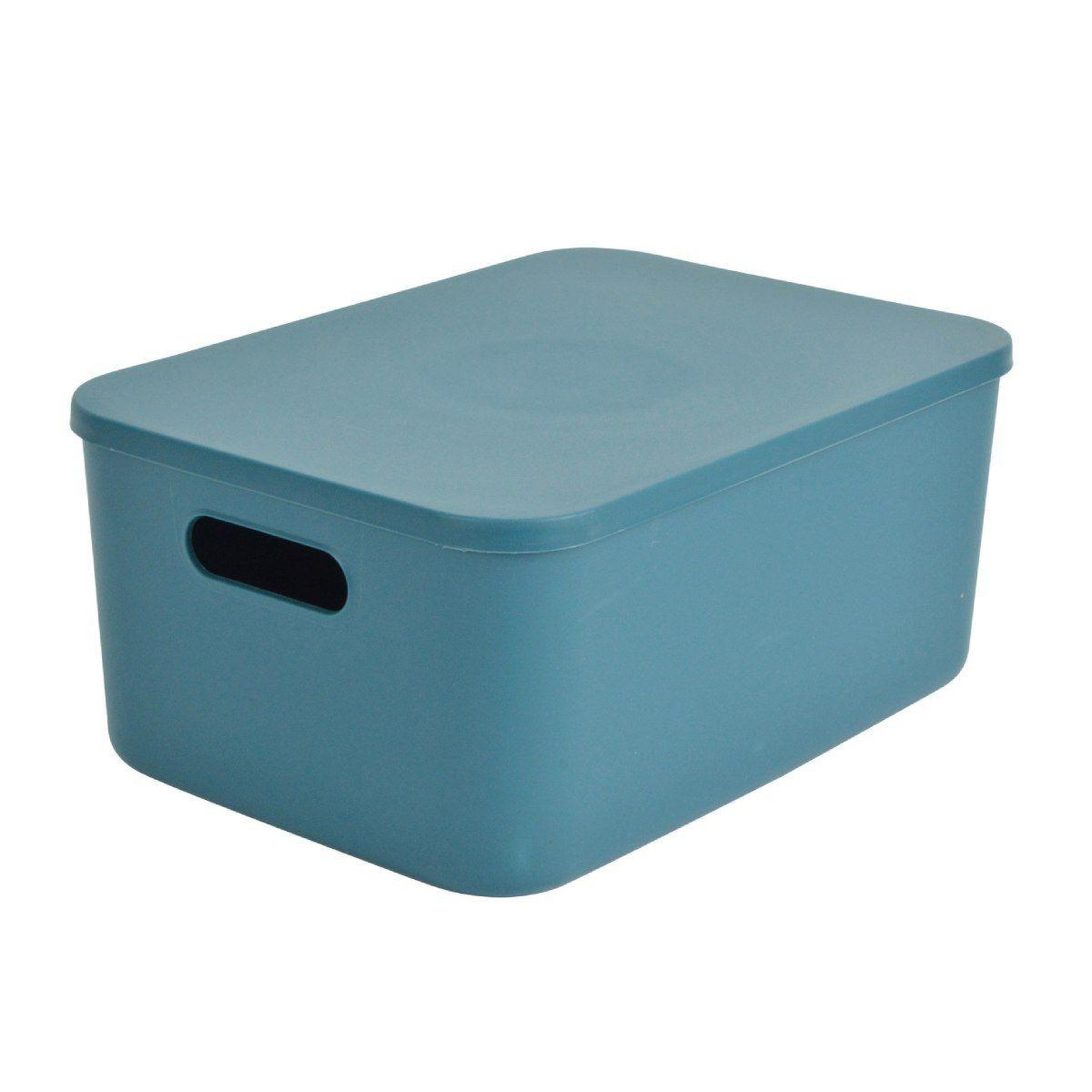 Voir la diapositive 1 : HOMEA Boîte de rangement avec couvercle  iris  10,5l emeraude