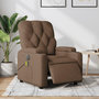 Voir la diapositive 1 : VIDAXL Fauteuil inclinable de massage electrique marron tissu