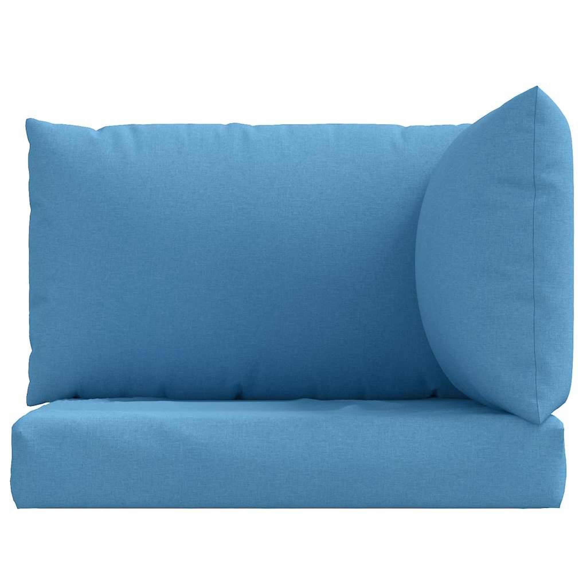 Voir la diapositive 4 : VIDAXL Coussins de palette lot de 3 bleu melange tissu