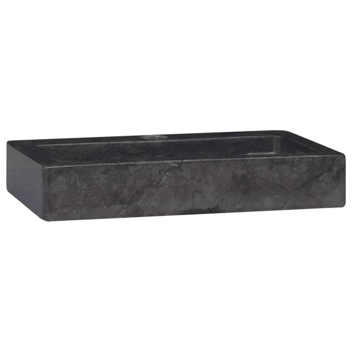 VIDAXL Lavabo mural noir 38x24x6,5 cm marbre
