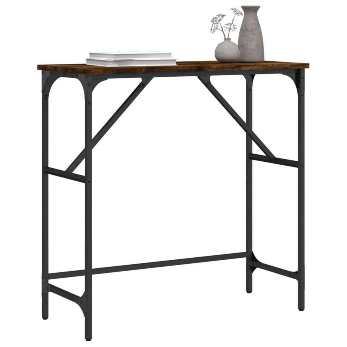 VIDAXL Table console chene fume 75x32x75 cm bois d'ingenierie