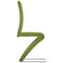 VIDAXL Chaises a manger avec forme de zigzag lot de 2 vert similicuir