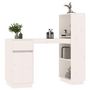 Voir la diapositive 4 : VIDAXL Bureau Blanc 110x53x117 cm Bois massif de pin