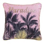 Paris Prix Coussin Passepoil  Paradise  45x45cm Rose & Noir