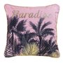 Voir la diapositive 1 : Paris Prix Coussin Passepoil  Paradise  45x45cm Rose & Noir