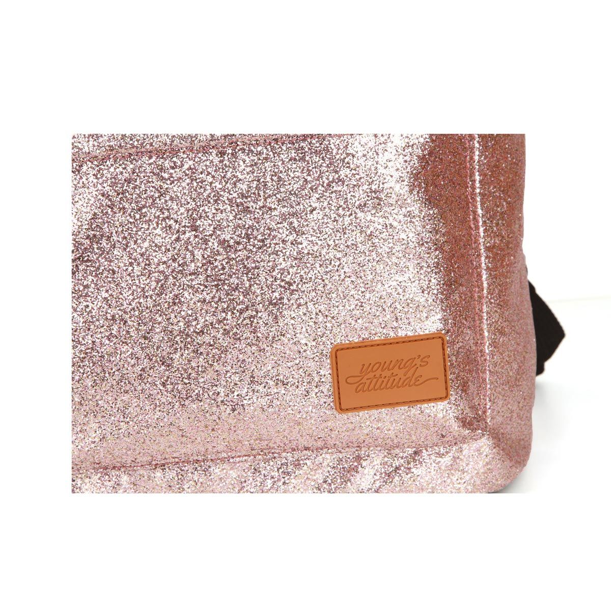 YOUNG'S ATTITUDE  Sac à dos 1 compartiment + poche avant 24L fille rose effet pailleté