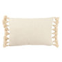 Voir la diapositive 1 : Paris Prix Coussin Déco Pompons  Bella  40x60cm Beige
