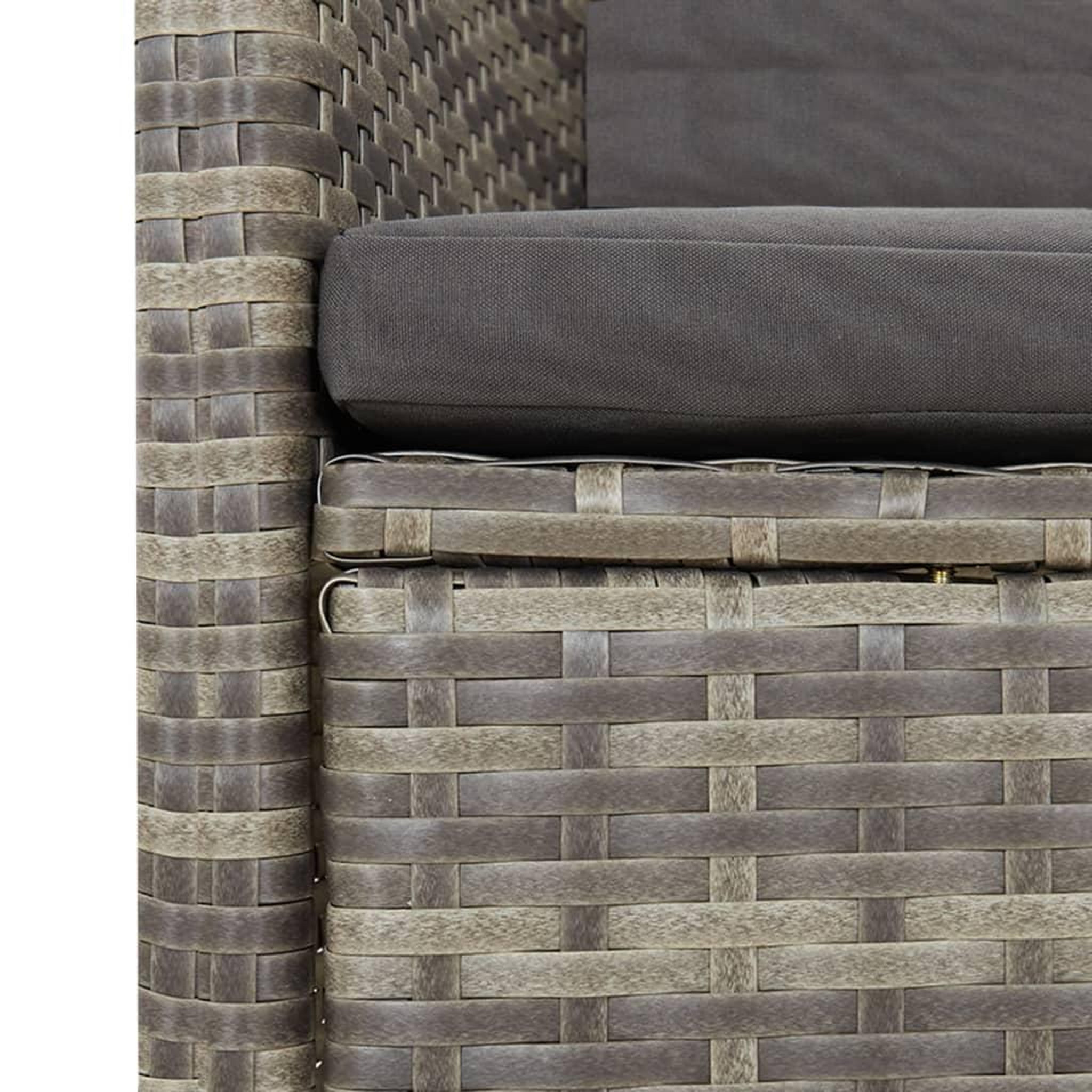 Voir la diapositive 5 : VIDAXL Ensemble a manger de jardin et coussins 7 pcs gris rotin